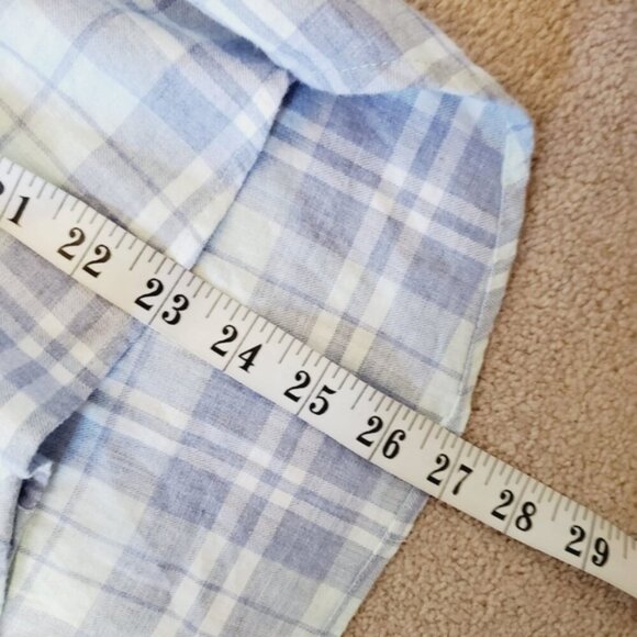 Vineyard Vines Soft Plaid Pastel Blue Cabin Button Up Shirt S - Picture 5 of 7